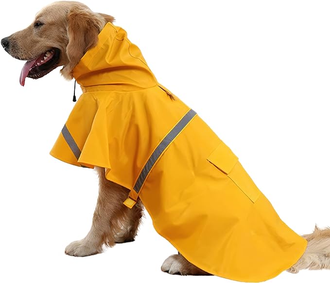 NACOCO Large Dog Raincoat (XL, Yellow)